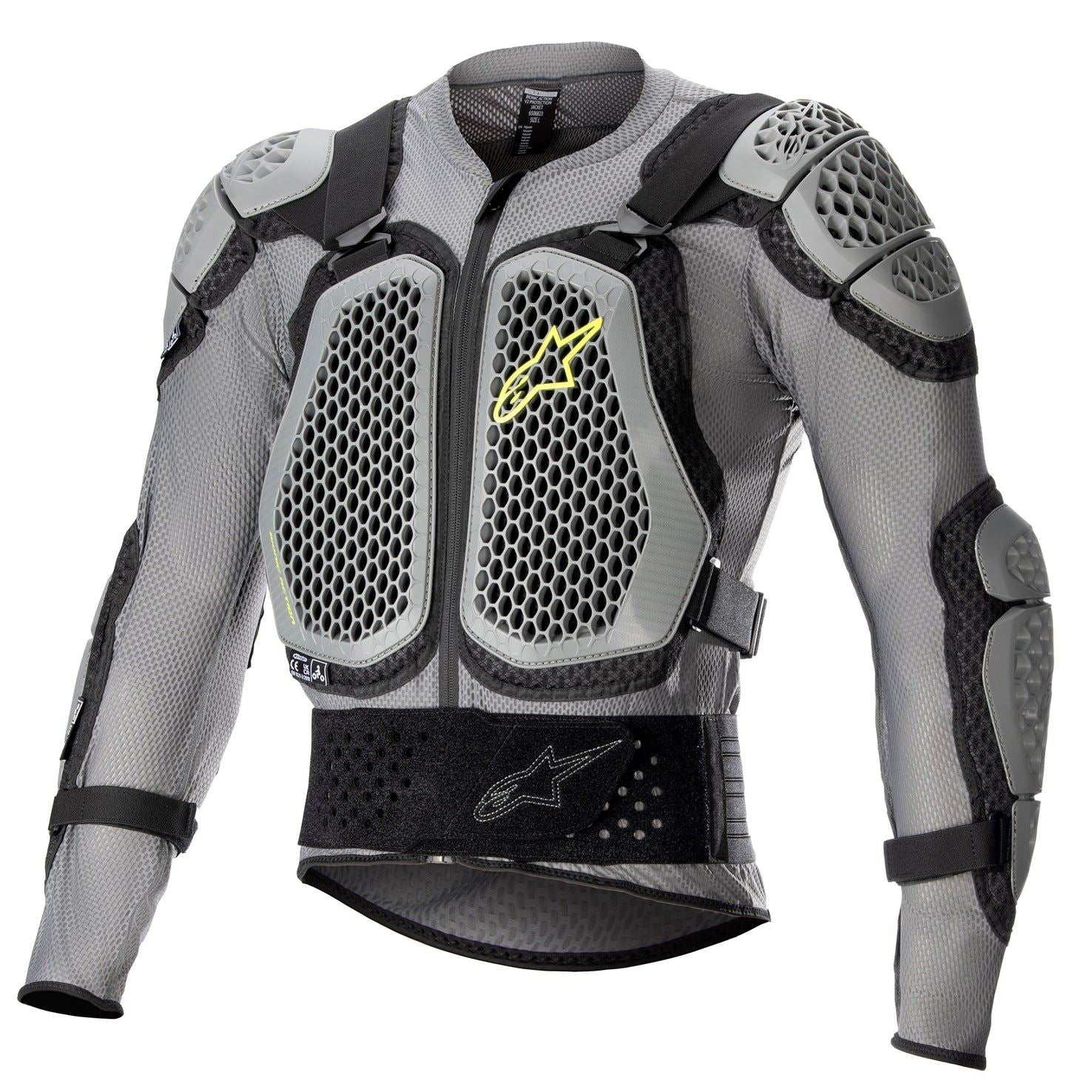 Alpinestars 2024 Bionic Action V2 Protection Jacket Grey Black Yellow Flou